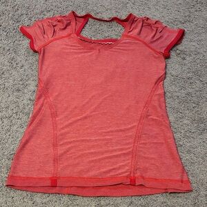 lululemon athletica Vibrant Red Short Sleeve Tee